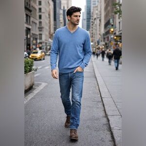 L.L. Bean Cotton Cashmere Blend Vneck sweater